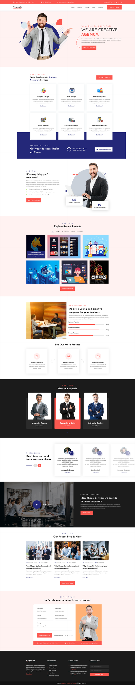Startup Company WordPress Theme