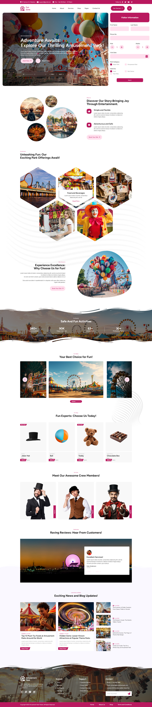 Amusement Park WordPress Theme