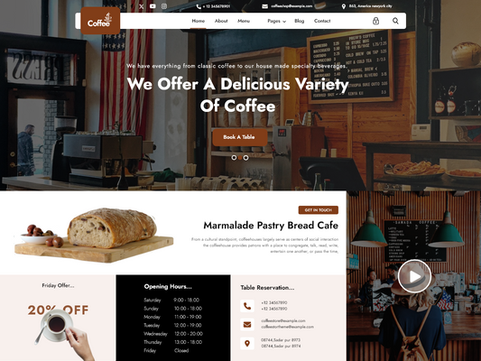 Free Coffee WordPress Theme