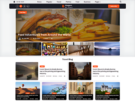 Free Blogger WordPress Theme