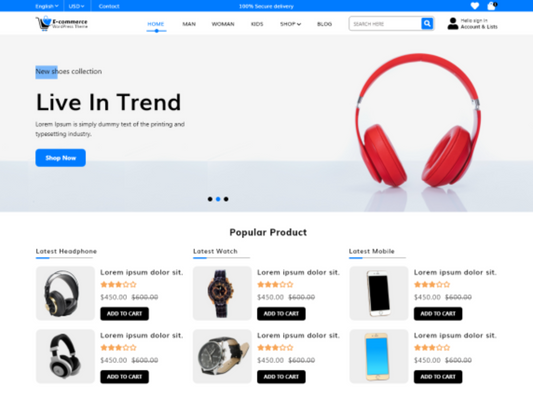 Free Ecommerce WordPress Theme