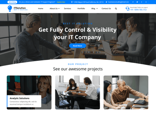 Free IT Solutions WordPress Theme
