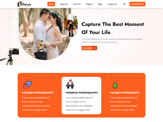 Free Photographer WordPress Theme