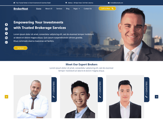 Free Broker WordPress Theme