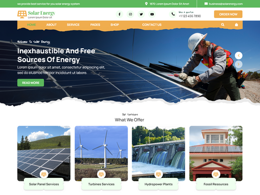 Free Solar WordPress Theme