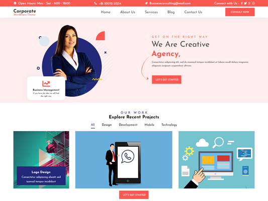 Free Startup WordPress Theme