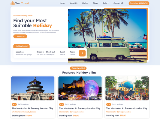 Free Travel WordPress Theme