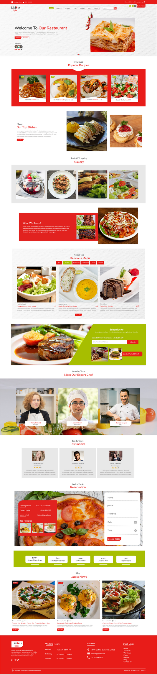 Restaurant WordPress Theme