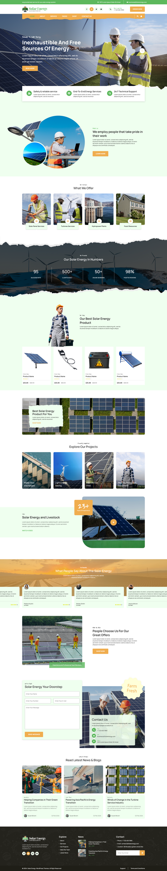 Solar Energy WordPress Theme