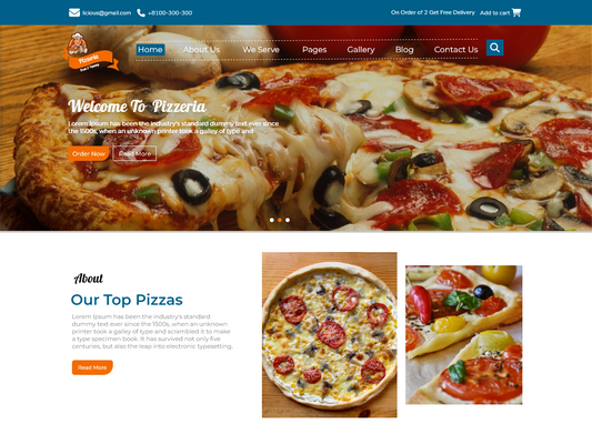 Free Pizza WordPress Theme