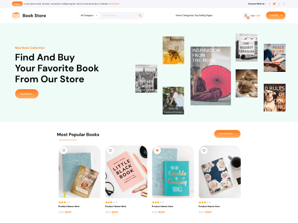Free Bookstore WordPress Theme