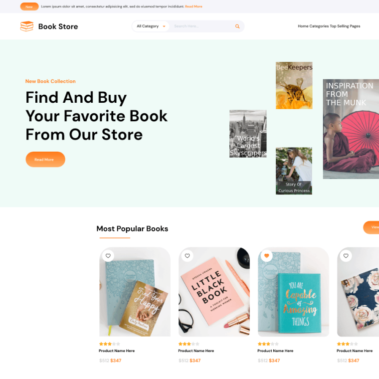 Free Bookstore WordPress Theme